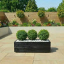 Pine Raised Wooden Trough Planter with Feet