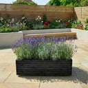 Pine Raised Wooden Trough Planter with Feet
