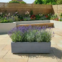 Pine Raised Wooden Trough Planter with Feet