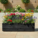 Pine Raised Wooden Trough Planter with Feet