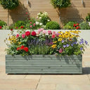 Pine Raised Wooden Trough Planter with Feet