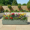 Pine Raised Wooden Trough Planter with Feet