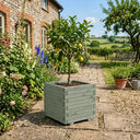 Wooden Pine Raised Cube Planter #40cm(L) x 40cm(W) x 40cm(H) #Green