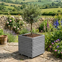 Wooden Pine Raised Cube Planter #50cm(L) x 50cm(W) x 50cm(H) #Grey