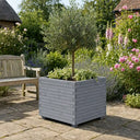 Wooden Pine Raised Cube Planter #70cm(L) x 70cm(W) x 70cm(H) #Grey