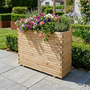 Wooden Pine Raised Tall Trough Planter