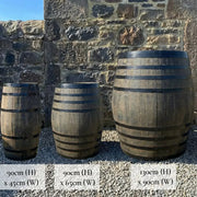 90cm Giant Black Ring Full Barrel Oak Tree Planter