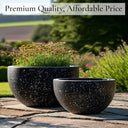 Zinc Galvanised Round Bowl Planter