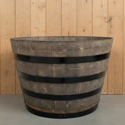 90cm Giant Black Band Whisky Half Barrel Oak Tree Planter