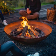corten steel firepits wovenwood