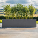 Flatpacked zinc galvanised trough planter, matte grey, 200 hero