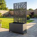 Zinc Galvanised Metal Trellis Planter with Wheels