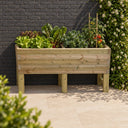 Raised Super Heavy Duty Veg Trough planted in a garden setting
