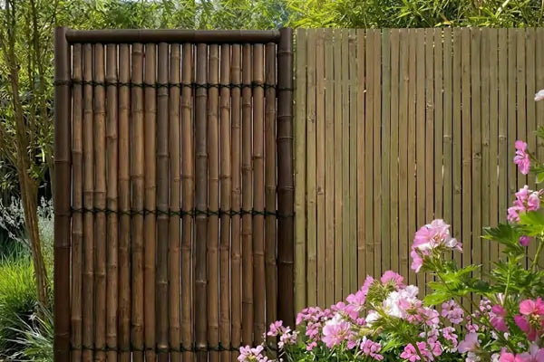 Collection of bamboo fencing and screening