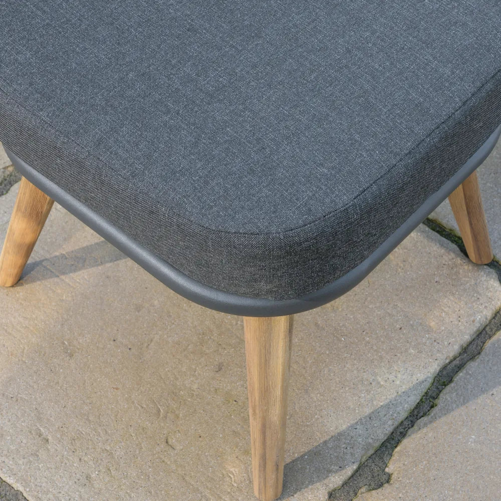 Kimora Corner Set with Grey Fabric Cushion