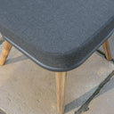 Kimora Corner Set with Grey Fabric Cushion
