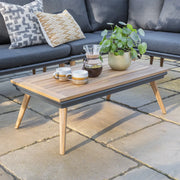 Kimora Corner Set with Grey Fabric Cushion