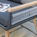Kimora Corner Set with Grey Fabric Cushion