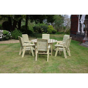Ergo Round Table Set Six Seater