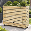 Tall Linear Planter #With Wheels