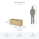 Linear Planter #120cm(L) x 40(W) x 44(H) / No Wheels