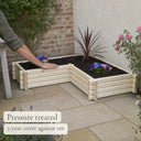 L-Shaped Planter #122cm(L) x 69cm(W) x 30cm(H)