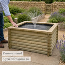 Square Wishing Well Fountain #91cm(L) x 91cm(W) x 51cm(H)