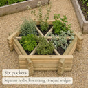 Herb Wheel Planter #76cm(L) x 76cm(W) x 20cm(H)