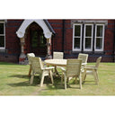 Ergo Round Table Set Six Seater 7