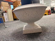 Sample Zinc Galvanised White stone Garden Urn planter