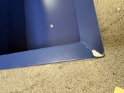 75cm Zinc Galvanised Matte Navy Blue Trough Planter