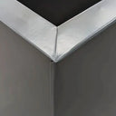 100cm Zinc Galvanised Matte Grey Tall Square Planter