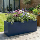 100cm Zinc Galvanised Blue Trough Planter