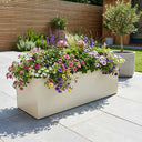 100cm Zinc Galvanised Cream Trough Planter