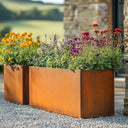 Corten steel metal planters