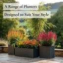 120cm Zinc Galvanised Matte Grey Trough Planter