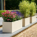 120cm Zinc Galvanised Cream Trough Planter - image 11