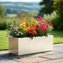 120cm Zinc Galvanised Cream Trough Planter - image 12