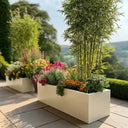 120cm Zinc Galvanised Cream Trough Planter - image 13