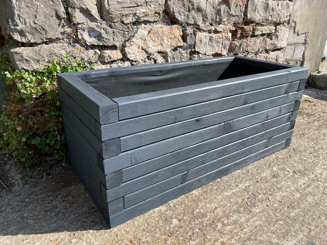 120cm Customisable Wooden Trough Planter