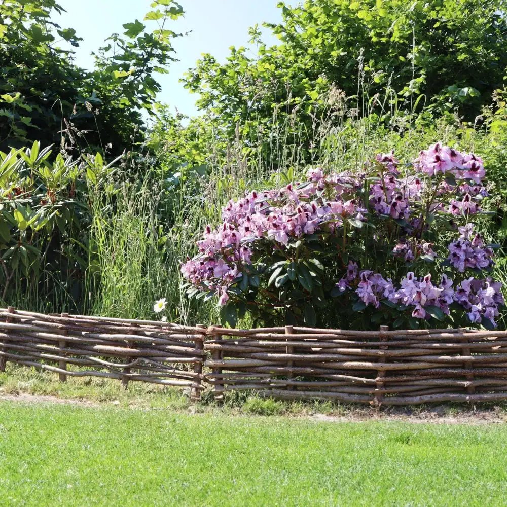 Handwoven Hazel Hurdle Lawn Edging