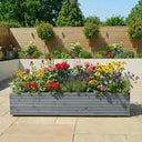 Pine Raised Wooden Trough Planter with Feet