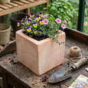 Rustic Terracotta Cube Planter