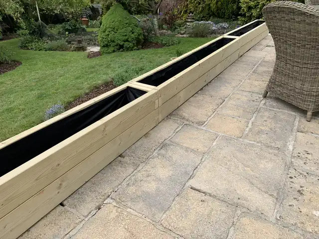 210cm Customisable Wooden Trough Planter