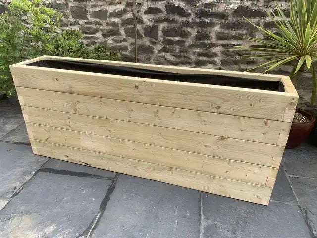 210cm Customisable Wooden Trough Planter