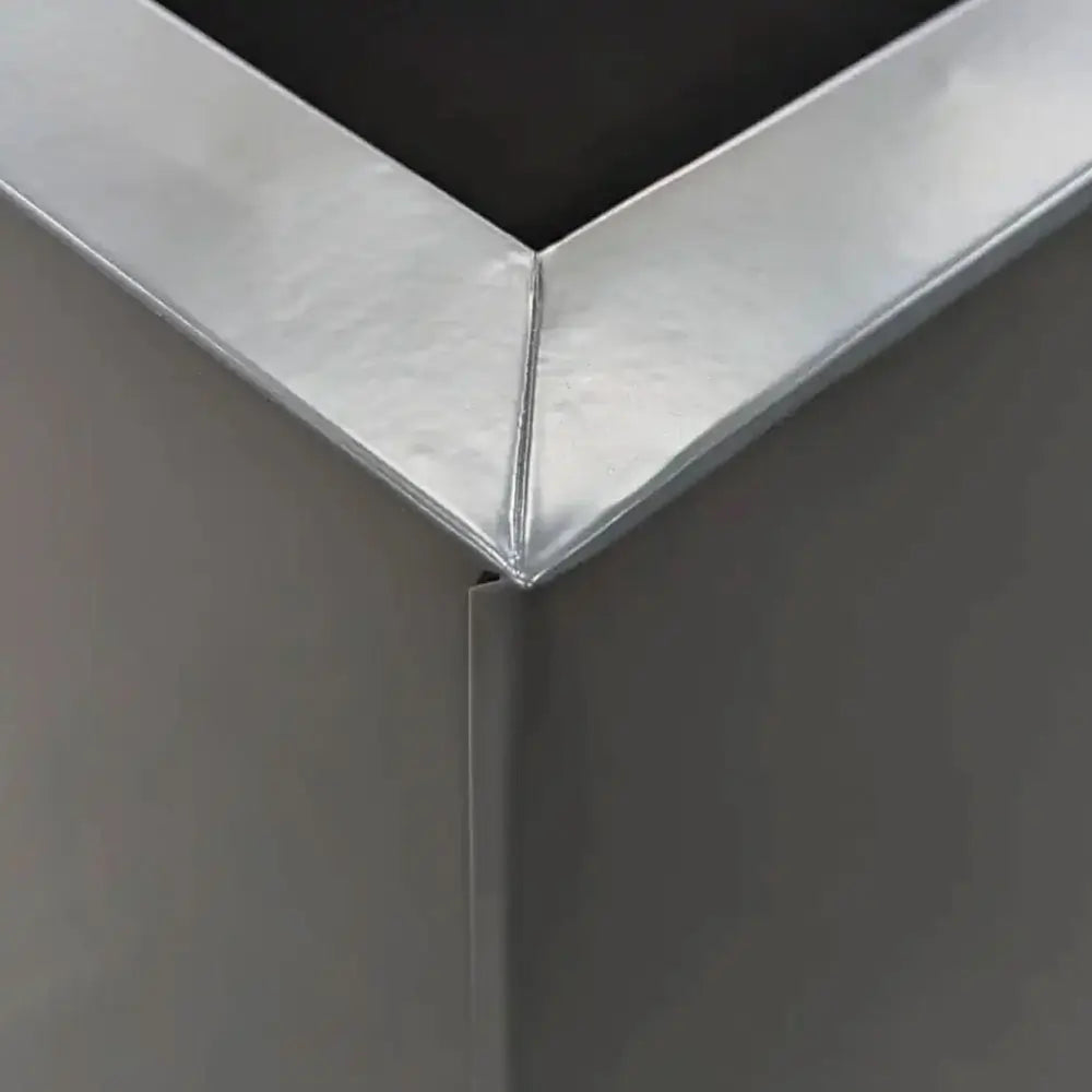 30cm Zinc Galvanised Matte Grey Square Planter