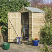 4' x 3' Premier Shiplap Windowless Single Door Apex Shed