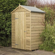 4' x 3' Premier Shiplap Windowless Single Door Apex Shed