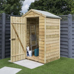 4' x 3' Traditional Overlap Windowless Single Door Apex Shed