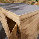 4' x 4' Premier Shiplap Windowless Double Door Pent Shed